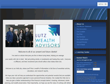 Tablet Screenshot of lutzwealthadvisors.com